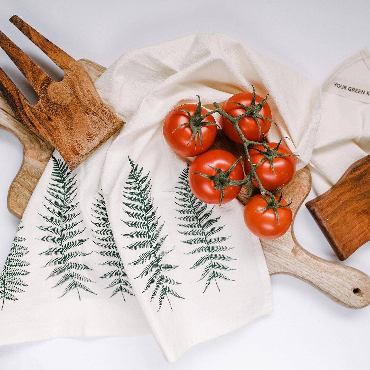 Organic dish towels, Tea towel with hanging loop, Kitchen towel Sustainable  gift - Shop Daloni Towels - Pinkoi